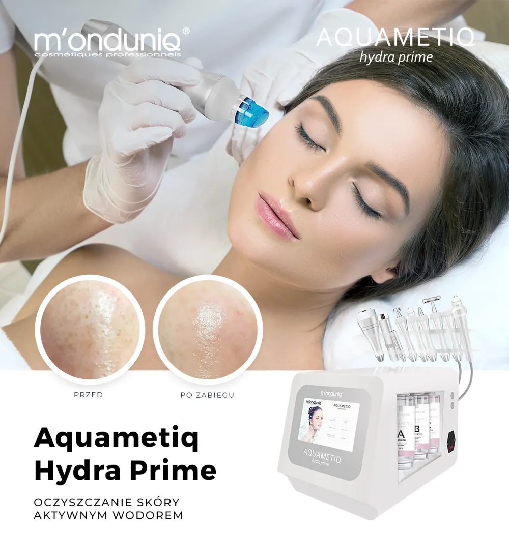 Aquametiq Hydra Prime do oczyszczania skóry aktywnym wodorem, grafika producenta